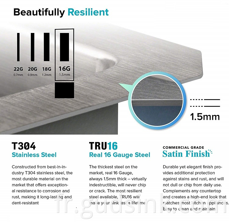 what is the best gauge for stainless steel sink